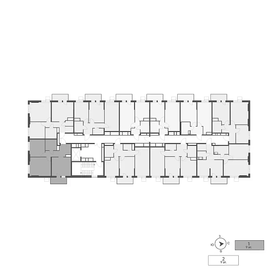 Квартира 2-комн. 56.74 кв. м