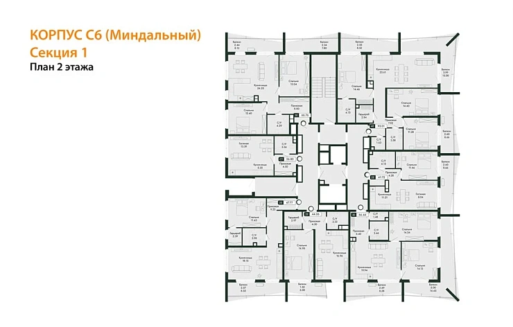 Квартира Студия 26.8 кв. м