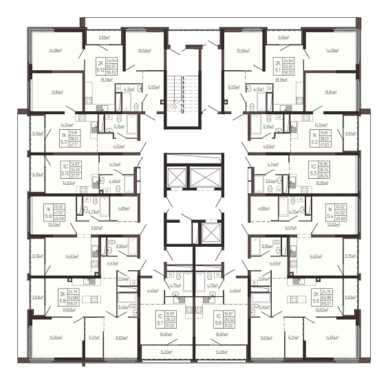 Квартира Студия 31.22 кв. м