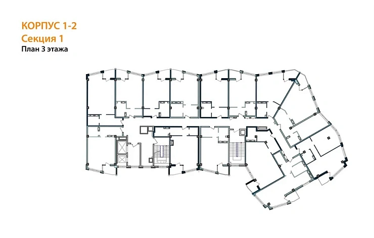Апартаменты 1-комн. 54.2 кв. м