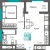 Квартира 1-комн. 34.5 кв.м