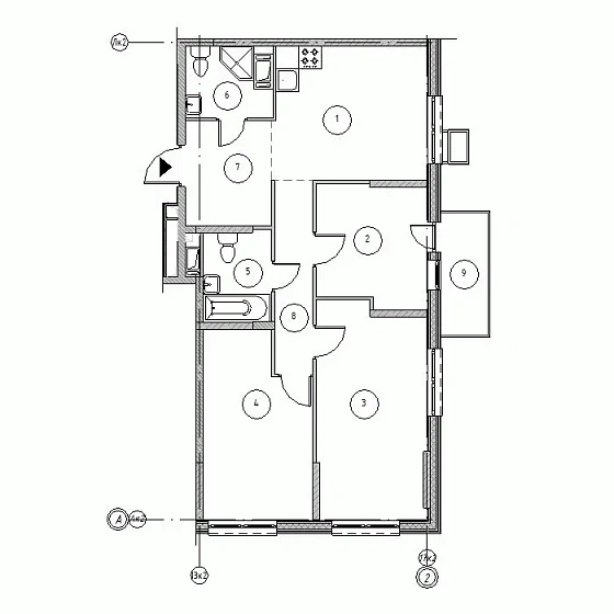Квартира 3-комн. 74.44 кв. м