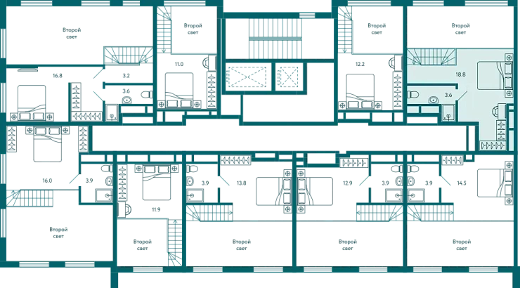 Квартира 1-комн. 40 кв.м