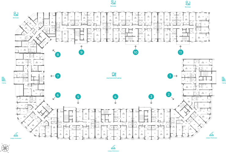Квартира 1-комн. 39.15 кв. м