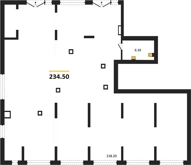 Квартира 1-комн. 234.5 кв. м