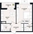 Квартира 1-комн. 39.8 кв. м