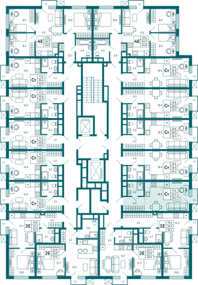 Квартира Студия 26.3 кв.м
